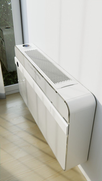 Oro kondicionierius ir šilumos siurblys ir radiatorius Silent Hybrid 2,10/3,60kW be lauko bloko - viskas viename su WIFI
