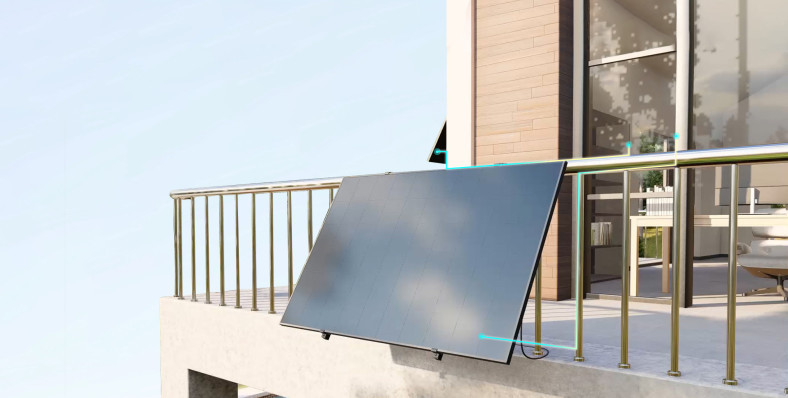 TSUN Easy Solar Kit Balcony Angled saulės elektrinės balkone komplektas (2 moduliai horizontaliai, 800W) - Image 2
