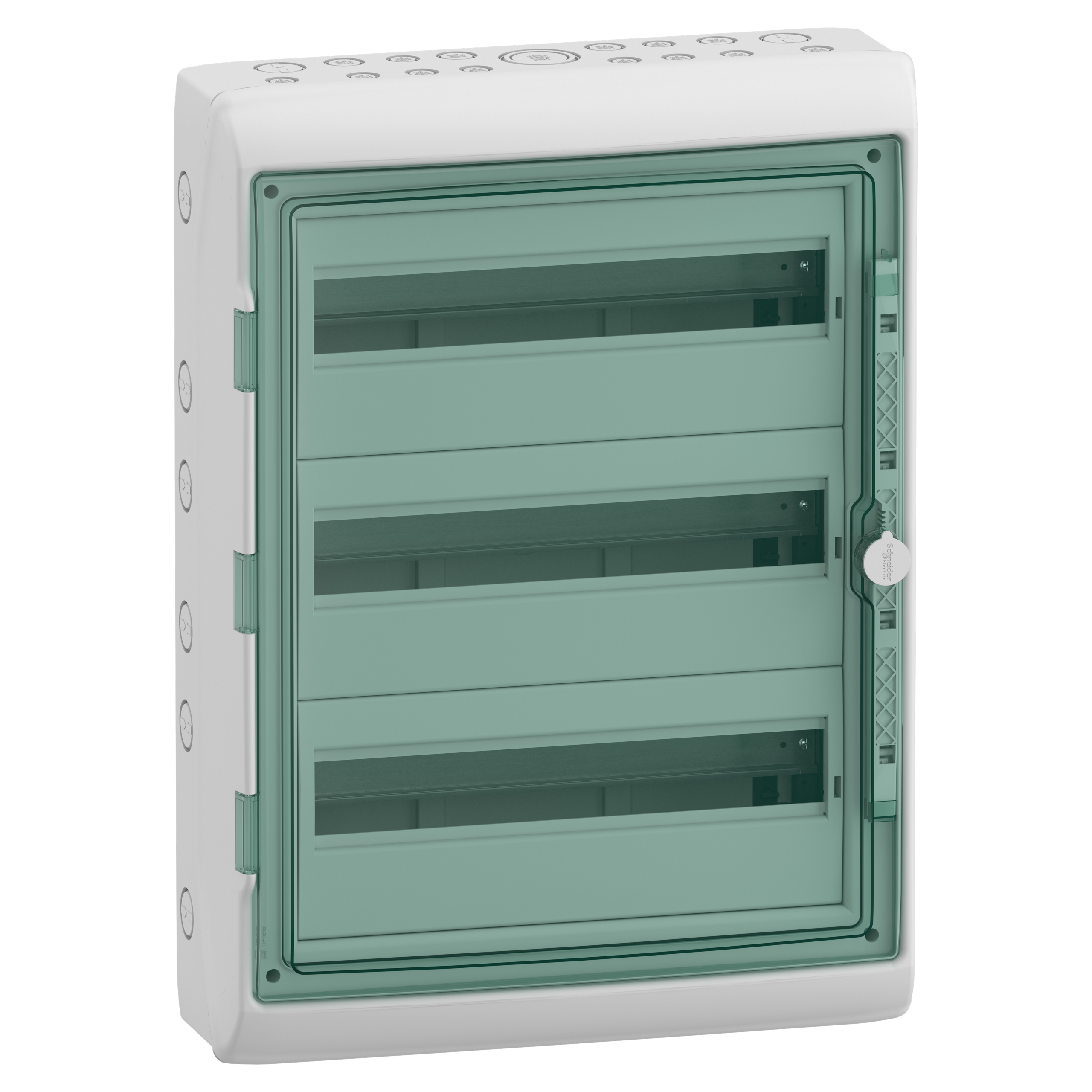13986 Skydelis moduliniam įrenginiui, Mureva Enclosure, 3x18 moduliai, įžeminimo gnybtų blokai
