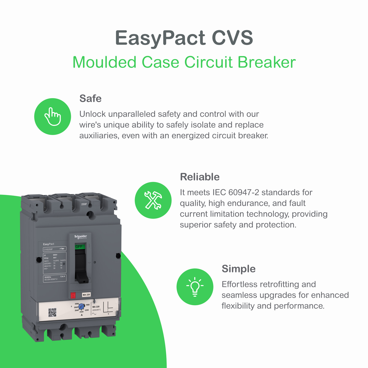EasyPact CVS125 TM250D 3P, 3 mod. 125A kA 415V AC - Image 4