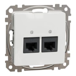Duomenų lizdas, Sedna Design & Elements, 2xRJ45 CAT6 UTP, PRO, balta