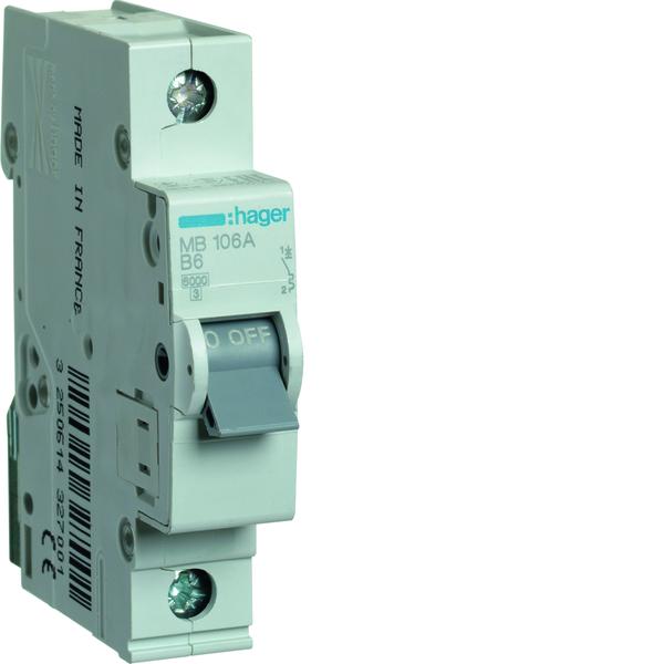 MB106A Automatinis jungiklis 1P 6A B 6kA