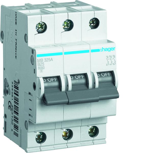 MB325A Automatinis jungiklis 3P 25A B 6kA
