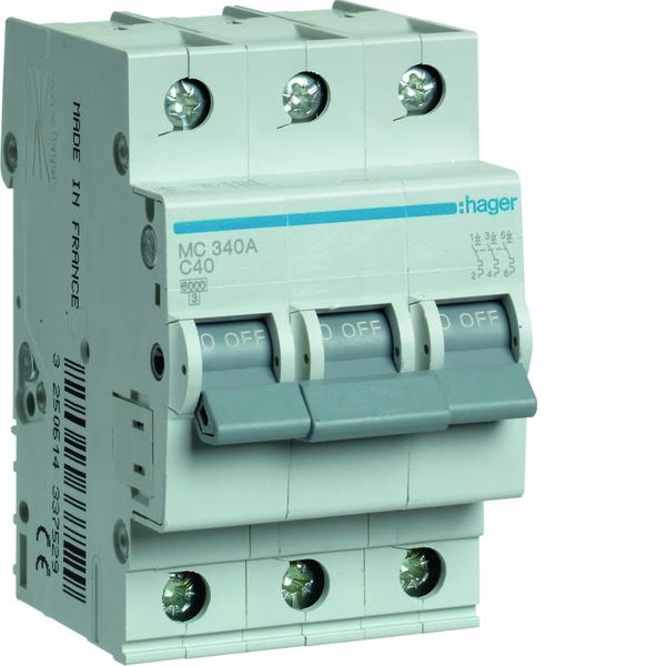 MC340A Automatinis jungiklis 3P 40A C 6kA