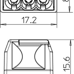Alternative view of Gnybtai bevaržtis sujungimas 3x2,5mm² Poliamidas šviesiai pilka RAL 7035