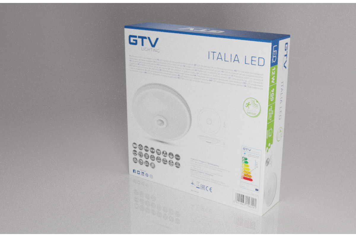 ITALIA LED 12W Apvalus šviestuvas su judesio davikliu 4000K 900Lm garantija 3 metai - Image 9