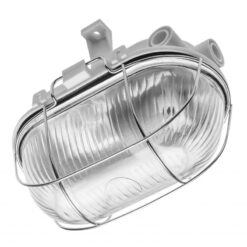 SANGUESA-KAM 60W E27 šviestuvas baltas IP54 5 metų garantija