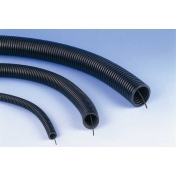RKGSp 16 PVC vamzdis gofruotas su pratraukimo viela, 750N, juodas