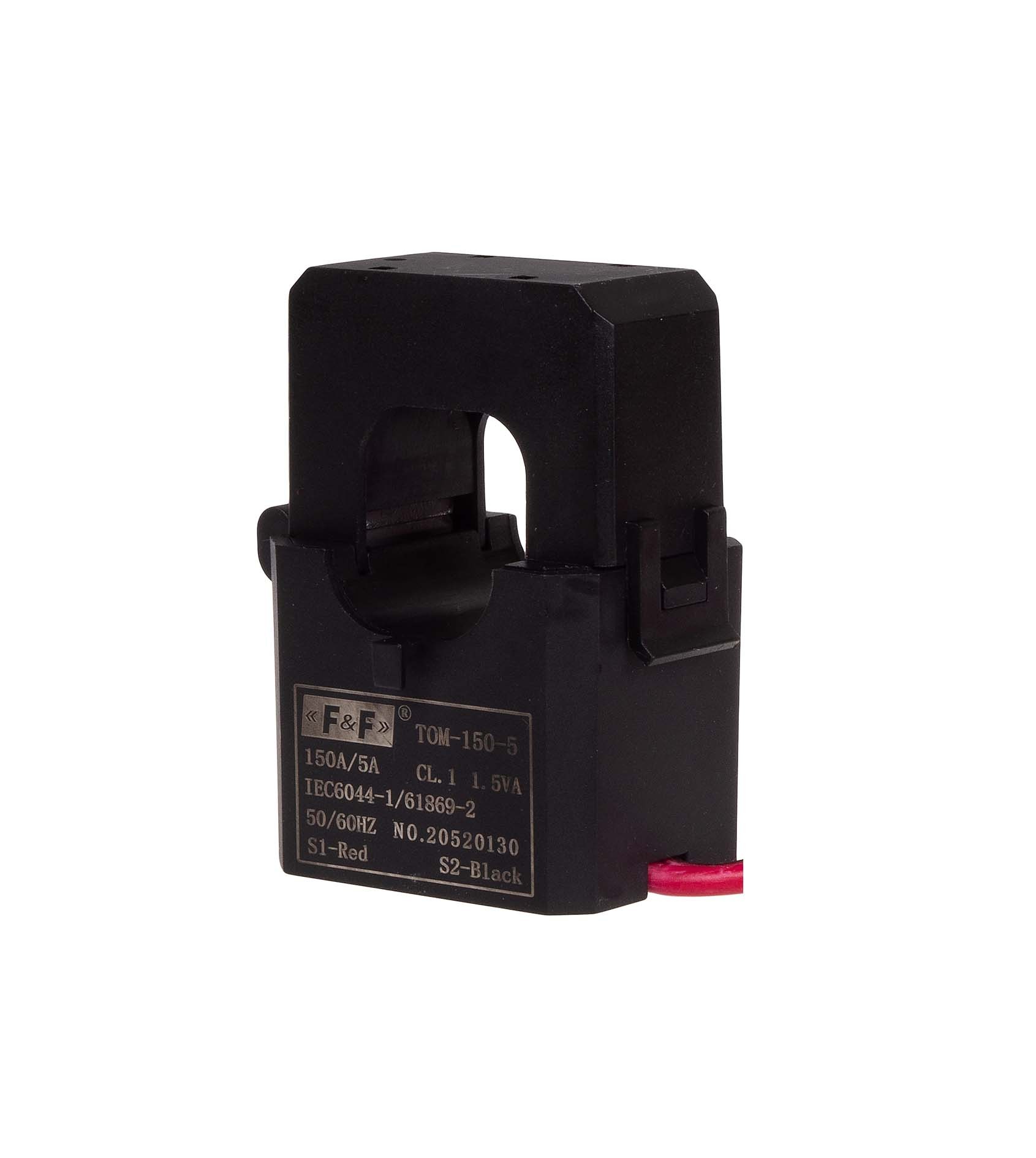 TOM-150-5 Srovės transformatorius, atsegamas 150/5A 23x24mm, 1 klasė