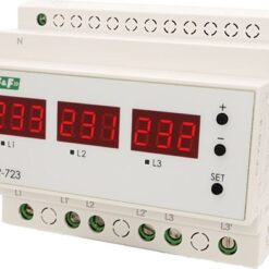 CP-723 Įtampos relė 3F 3NO apatinė 140-210V, viršutinė 240-300V