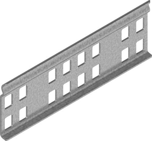 LPUH42 143611 Tiesi kabelinio kanalo jungtis, skardos storis 1.0mm H-34mm