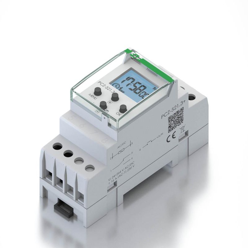 PCZ-521.3 Programuojamas skaitmeninis savaitinis laikrodis 1C/O 16A 2mod. - Image 3