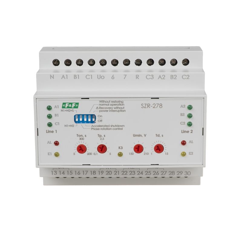 SZR-278 Tinklo-generatoriaus perjungimo relė 3F F&F - Image 3