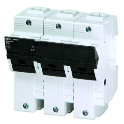 OEZ:41037 OPVP22-3 Modulinis saugiklių kirtiklių blokas 3polis 22x58mm 125A