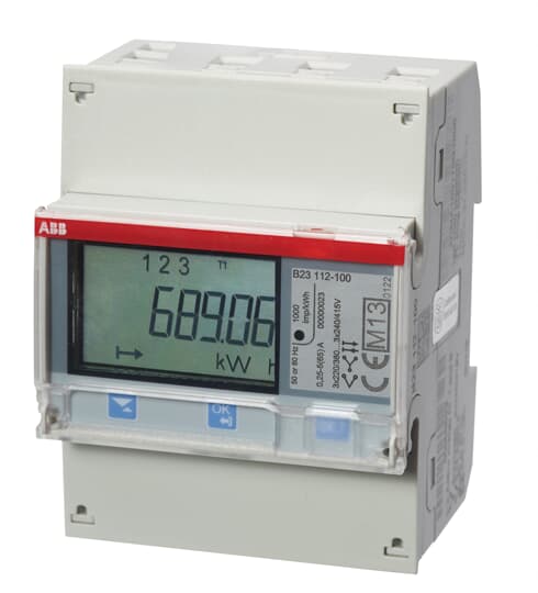 2CMA100164R1000 - B23 112-100 Elektros energijos skaitiklis 3-fazis 65A 3x230/4000V 1-tarifas B-klasė