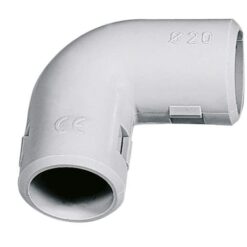 ECCI25 90° mova D25 vamzdžių sujungimui, išardoma, pilka RAL7035