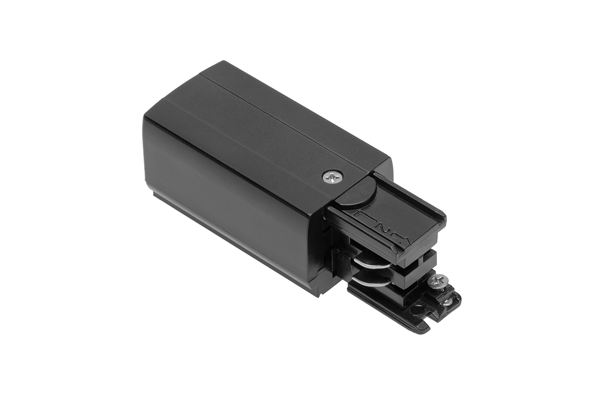 XAE-KZASLC-10 X-RAIL užmaitinimo elementas kairinis 98x35mm šinlaidis juodas