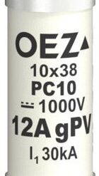 OEZ:41240 PC10 Saugiklis 12A 1000Vdc gPV 10x38mm