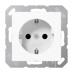 SCHUKO® lizdas, 16 A 250 V ~, kieto plastiko, AS/A serijos, baltas