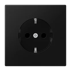 SCHUKO® lizdas, 16 A 250 V ~, lakuotas kietu plastiku, LS serijos, matinės grafito juodumo