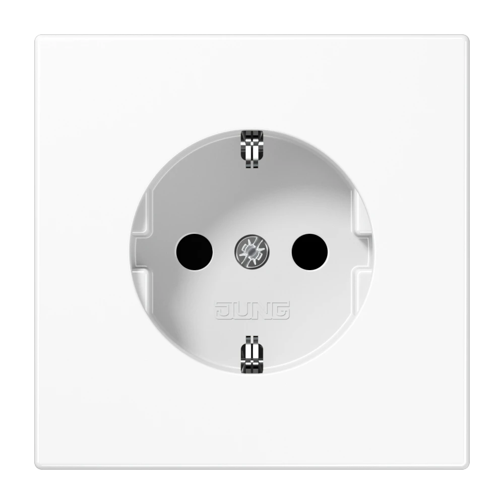 SCHUKO® lizdas, 16 A 250 V ~, kieto plastiko, LS serijos, baltas