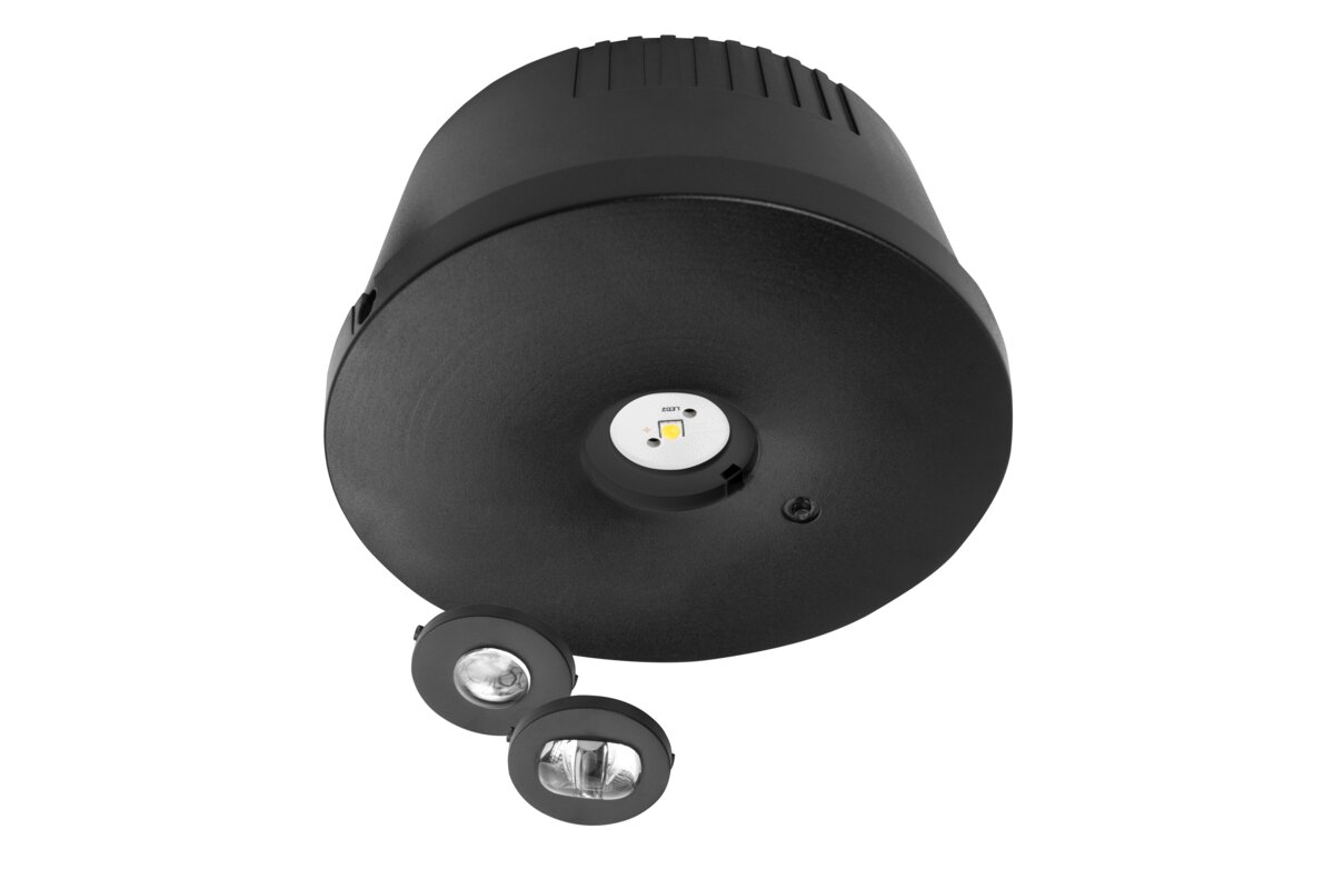OGLA LED 3W 200lm 6400K avarinis šviestuvas su testu juodas 5 metų garantija - Image 3