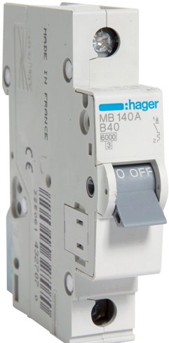 MB140A Automatinis jungiklis 1polis 40A B 6kA 230V