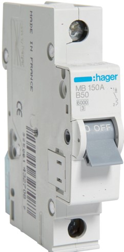 MB150A Automatinis jungiklis 1polis 50A B 6kA 230V