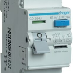 CD264J Srovės nuotekio automatinis jungiklis 63A 2polis 30mA 230V