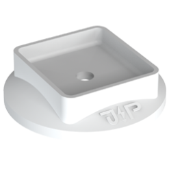 1047 Pilkas plastikinis padas (tarpinė) metaliniam vielos laikikliui