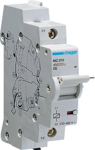 MZ203 Nepriklausomas atkabiklis automatiniams jungikliams 230-415VAC/110-130VDC