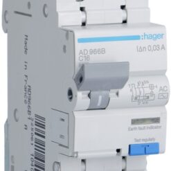 AD966B Kombinuotas automatinis jungiklis 16A 30mA 2polis C 6kA 230V