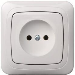 4770025854686 - ALFAbt ĮKL16-104-01 Kištukinis lizdas be įžeminimo, be rėmelio, baltos spalvos