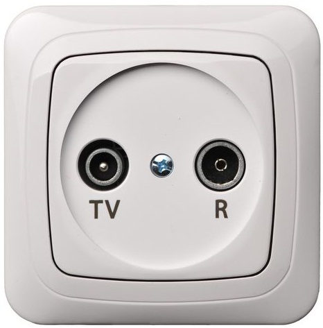 4770025856635 - ALFA ĮAL-2-01 TV/R lizdas galinis be rėmelio, baltos spalvos