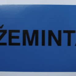 Ženklas lipdukas "ĮŽEMINTA" 130x240mm