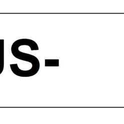 Ženklas lipdukas "AJS-" 30x120mm