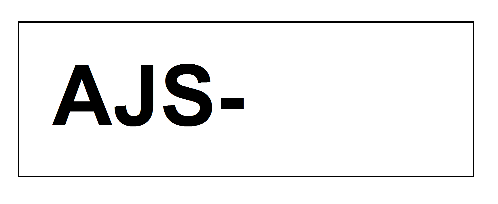 Ženklas lipdukas "AJS-" 30x120mm