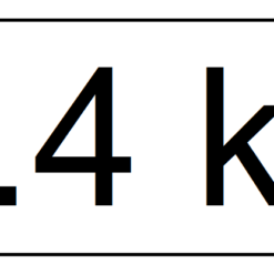 Ženklas lipdukas "0.4 kV" 70x210mm