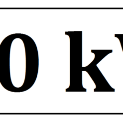 Ženklas lipdukas "10 kV" 70x210 mm