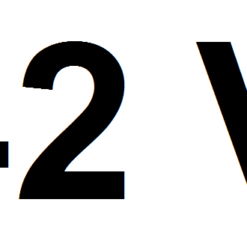 Ženklas lipdukas "42V" 12x35mm (20vnt)