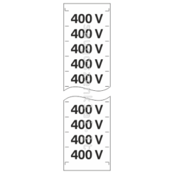 Ženklas lipdukas "400V" 12x35mm (20vnt)