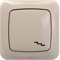 ALFA IP610-001-01A/Sm 1 klavišo perjungiklis be rėmelio, smėlio spalvos