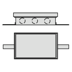 PD-2 pogrindinė dėžutė 170x170x80mm IP20 (38163)