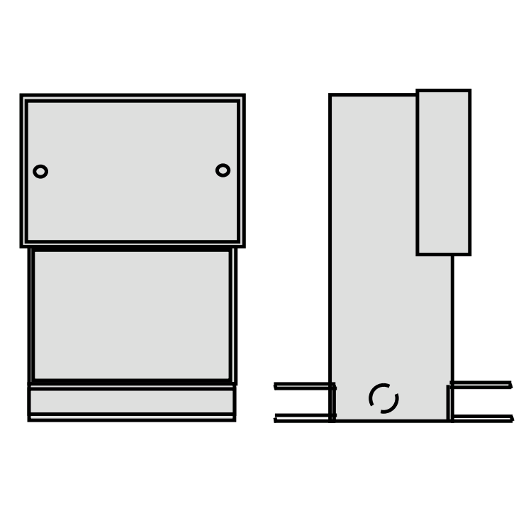 SD-2 sieninė dėžutė 300x300x95mm IP20 (32150)