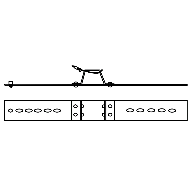 LKT-3 Laikiklis-apkaba kabelio iki 240mm2 tvirtinimui (11349)