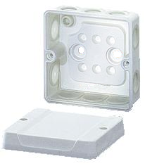 DE9341 hermetinė instaliacinė dėžutė 98x98x52mm IP55 balta