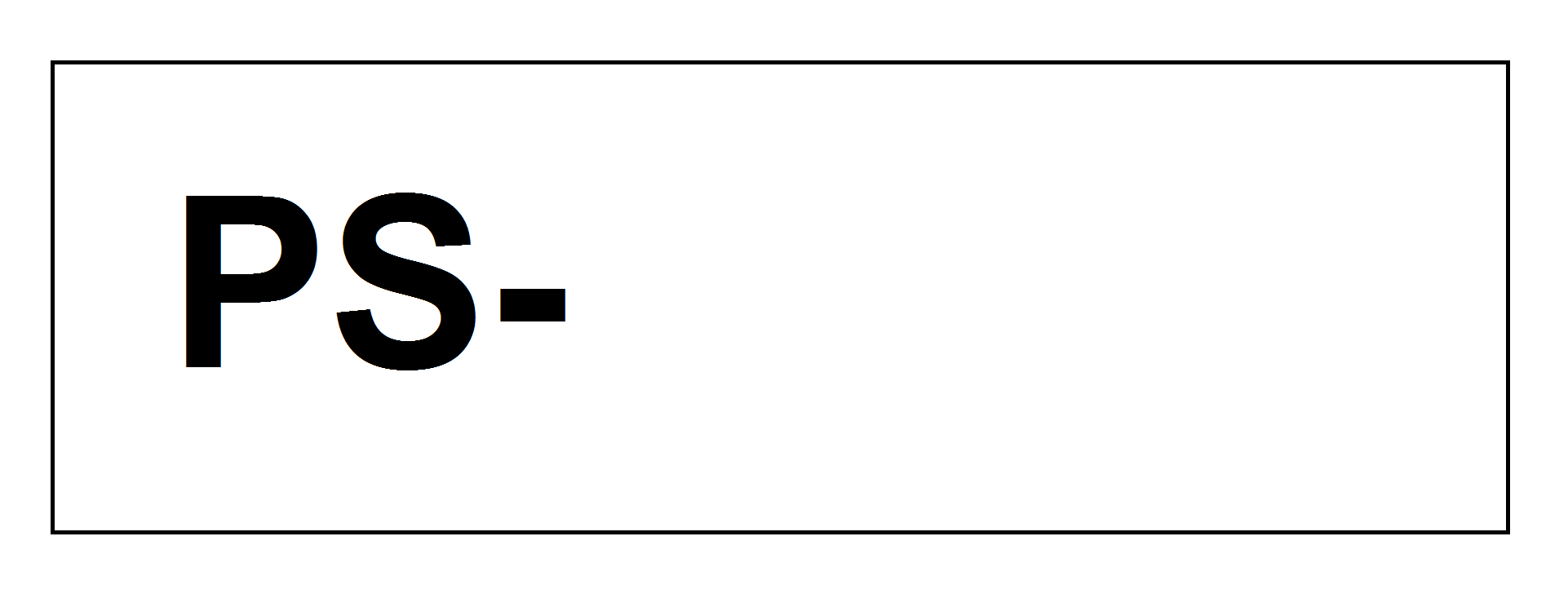 Ženklas lipdukas "PS-" 30x90mm(OZ/08.)
