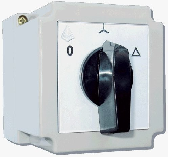 4G 10-12-PK -R014 kumštelinis jungiklis uždaru korpusu 10A 8P 0-Y-Δ