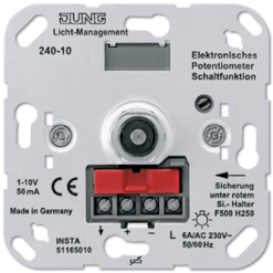 240-10 Šviesos reguliatoriaus (dimerio) mechanizmas 1-10V, liuminescensinėm lempom, ir/arba elektroniniam transformatoriam