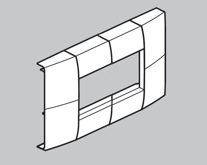 LFF rėmelis 2-vietų (45x45) kanalams LFF 60x110mm